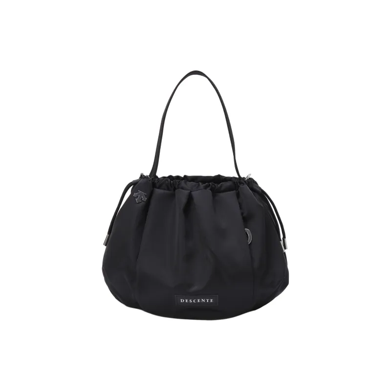 DESCENTE Polyester Bucket Bag, Handbag, Shoulder Bag, Crossbody Bag Women's Black-0
