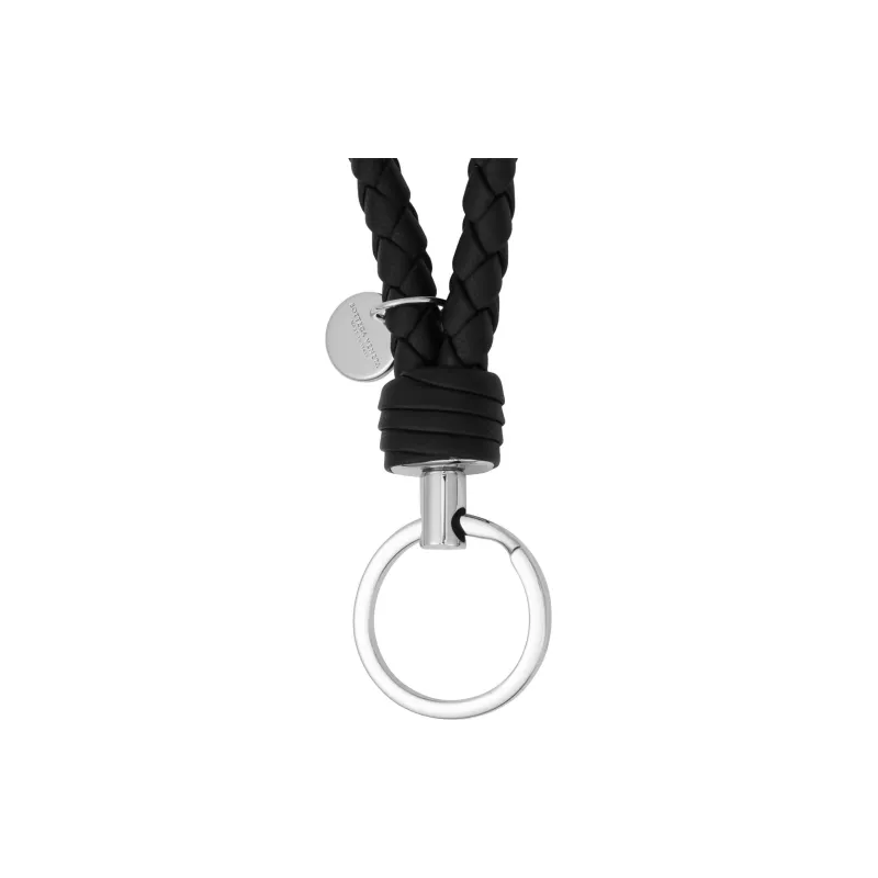 Bottega Veneta Sheepskin Keychains Unisex Black-1