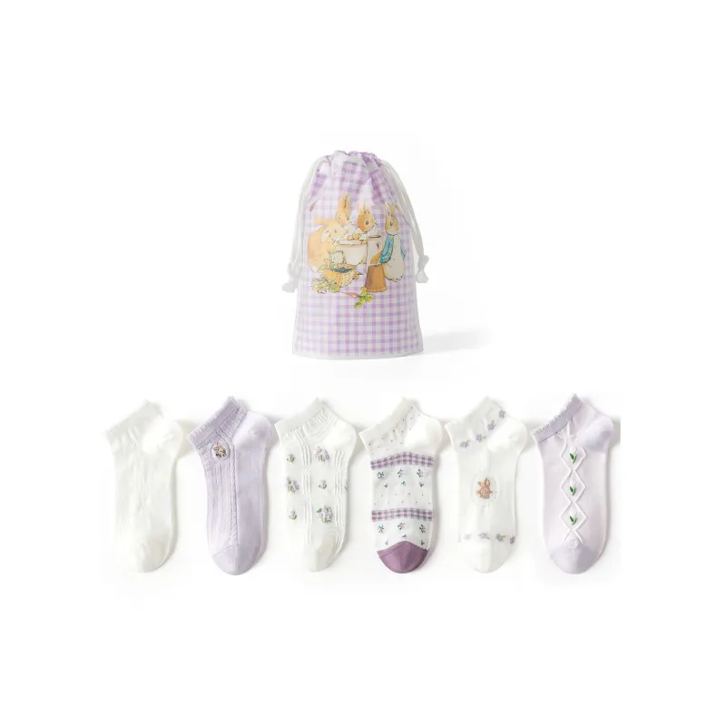 Caramella x Peter Rabbit Ankle Socks Unisex 5 Pack-12