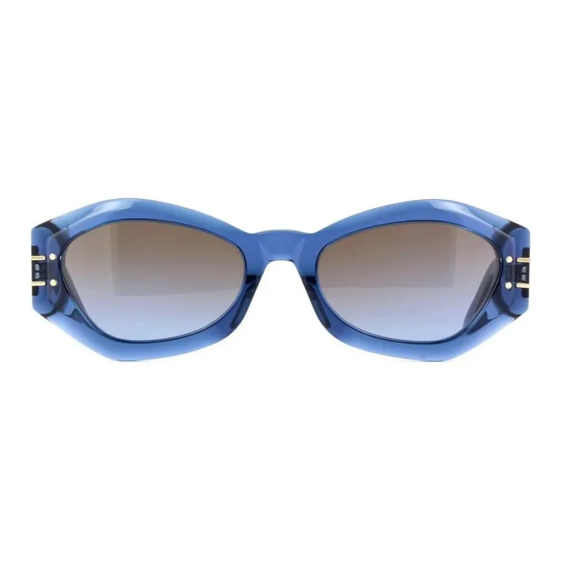 DIOR Crystal Oval Sunglasses Women's Blue-1