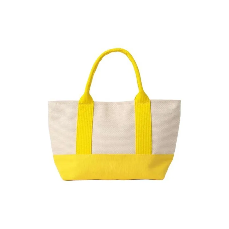 Beams Cotton Handbag Mini Unisex Orange/Green/Yellow-7