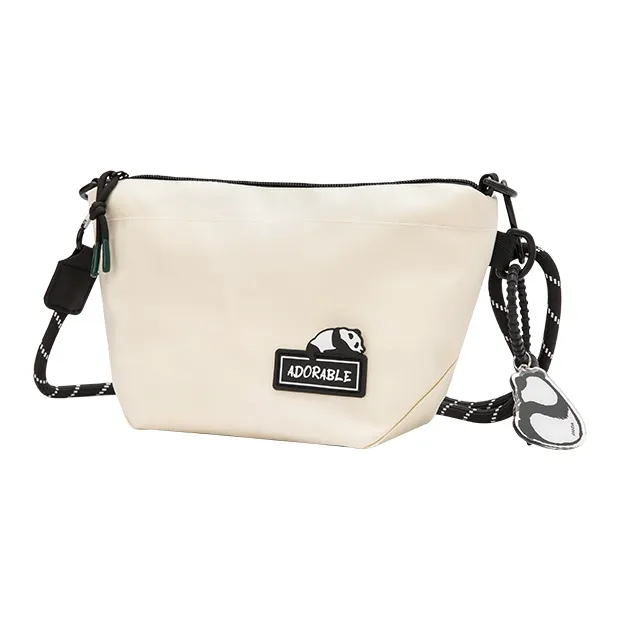 SEM/R Fabric Gym Bag Travel Bag Crossbody Bag Medium Size Unisex Black/Greenish/Ecru-16