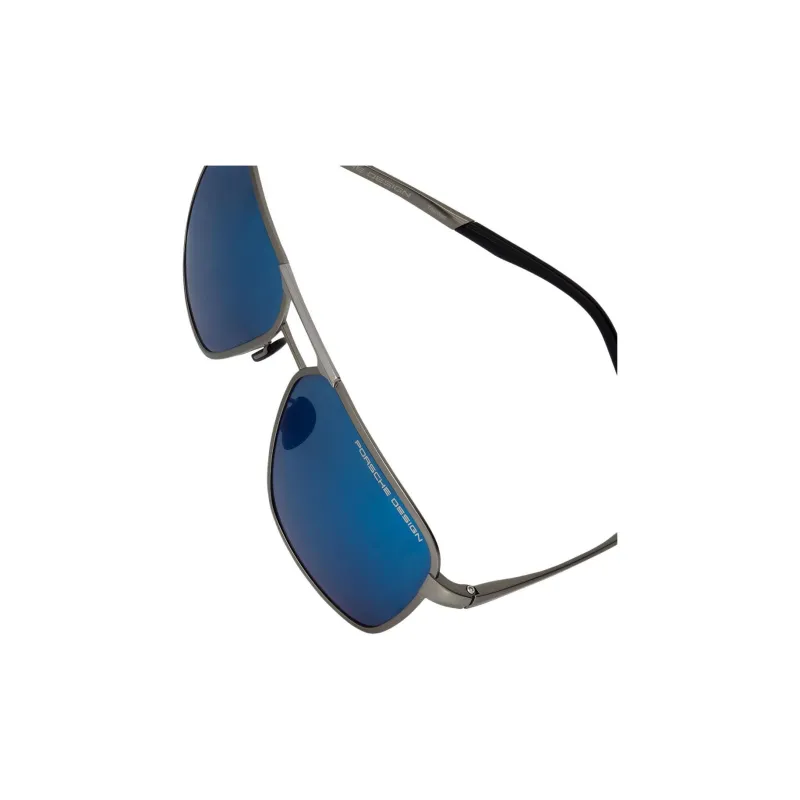PORSCHE DESIGN Pure Titanium Irregular Shape Sunglasses Men's Black-3