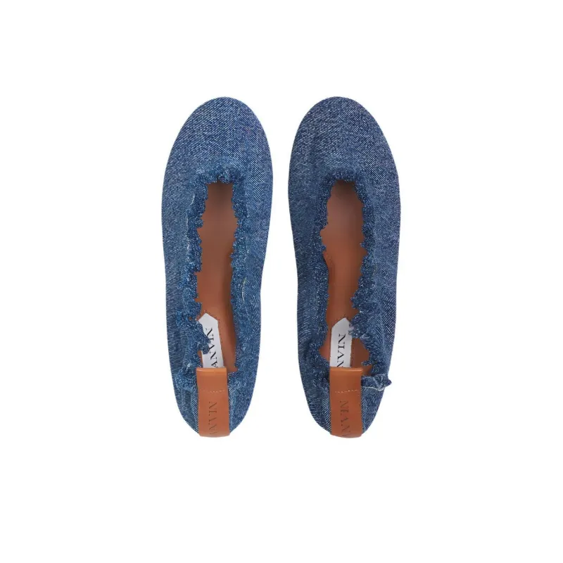 Lanvin Denim Ballerina Shoes-3