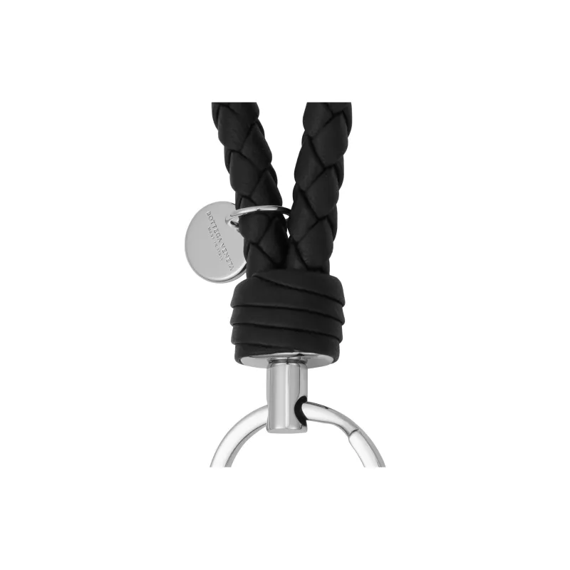Bottega Veneta Sheepskin Keychains Unisex Black-3