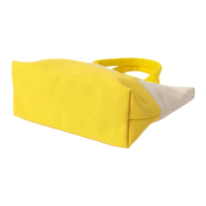 Beams Cotton Handbag Mini Unisex Orange/Green/Yellow-8
