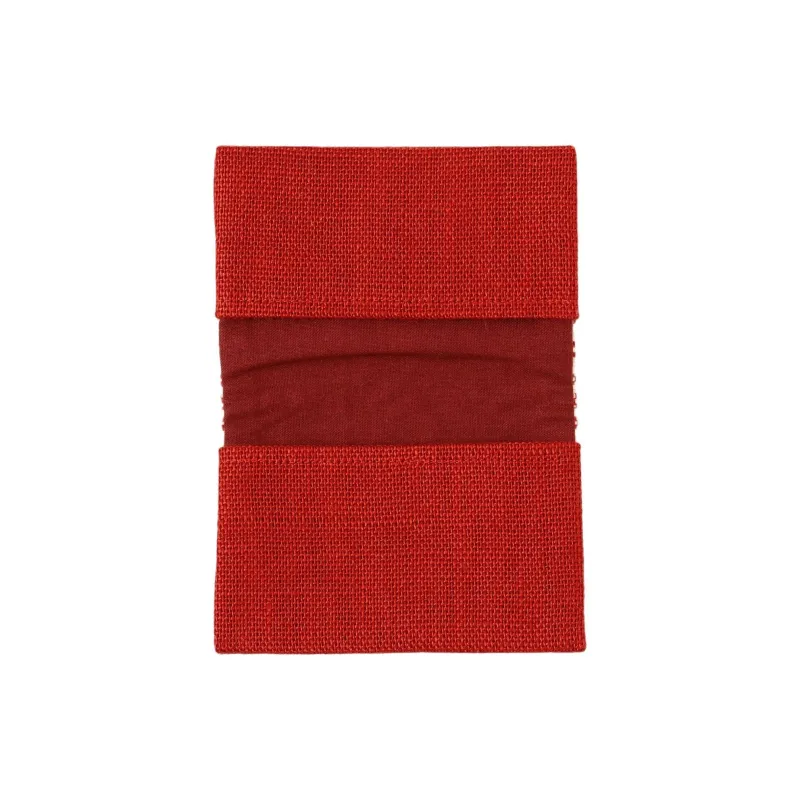 Beams Linen And Cotton Blend Card Clip Card Holder Unisex Red-3