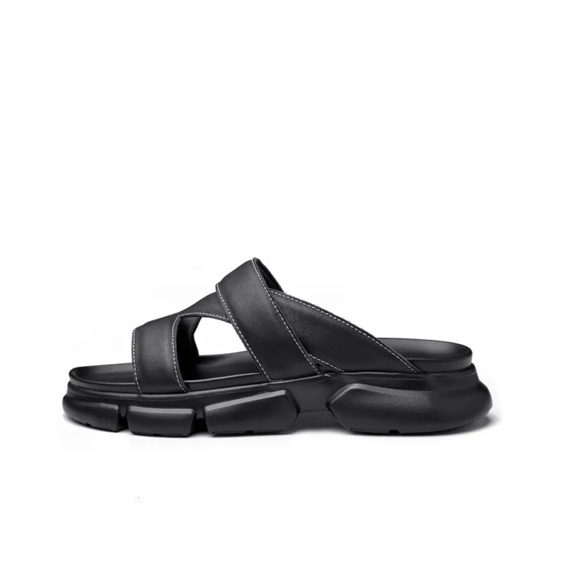 Brounvanm Beach Sandals Men's Black-0