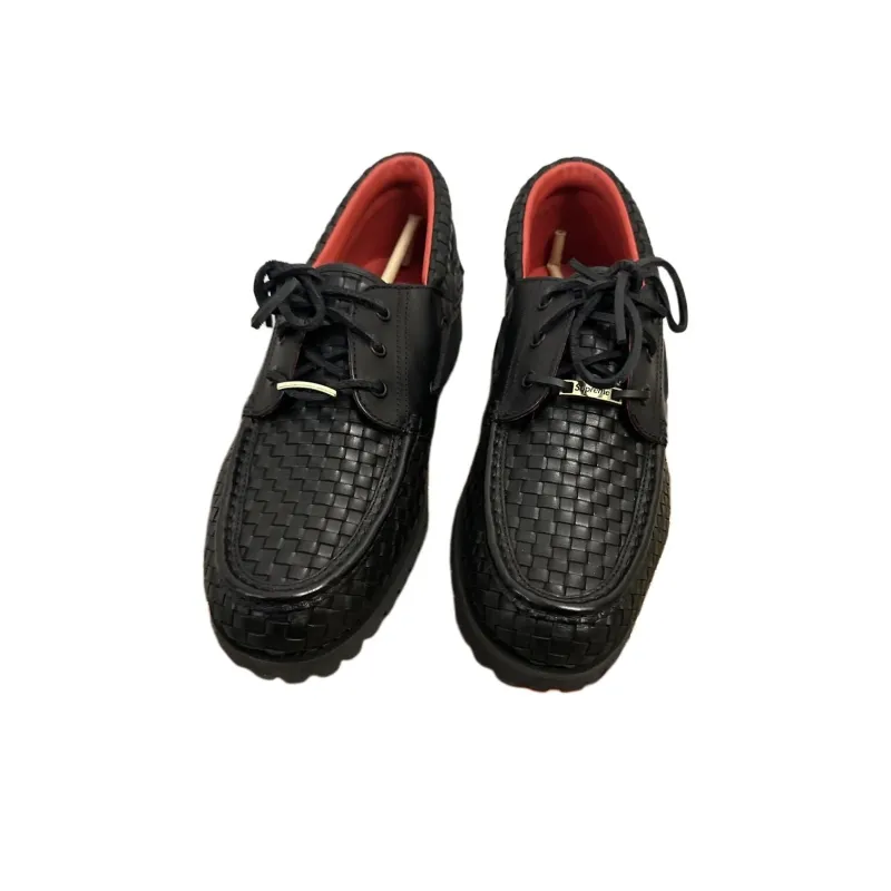 Timberland Woven Leather 3-Eye Lug Supreme Black-2