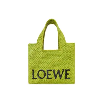 LOEWE Raffia Tote Bag, Shopping Bag, Handbag Trumpets Women's Meadow Green
