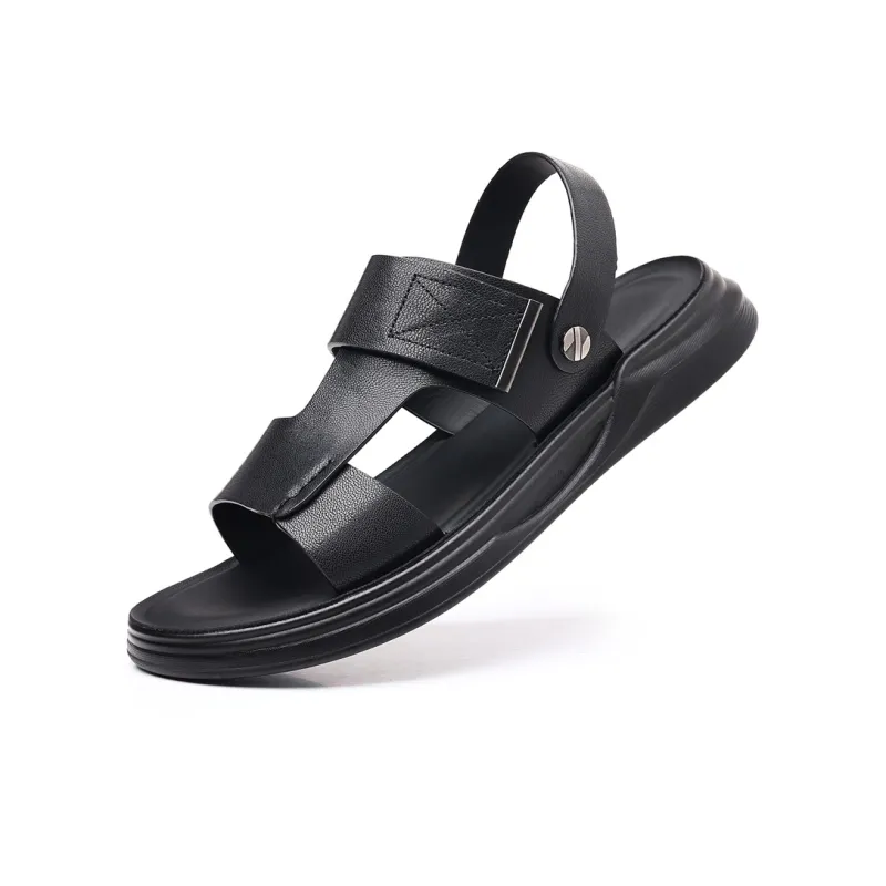 SHUPATE Beach Sandals Men Black/Gray-2