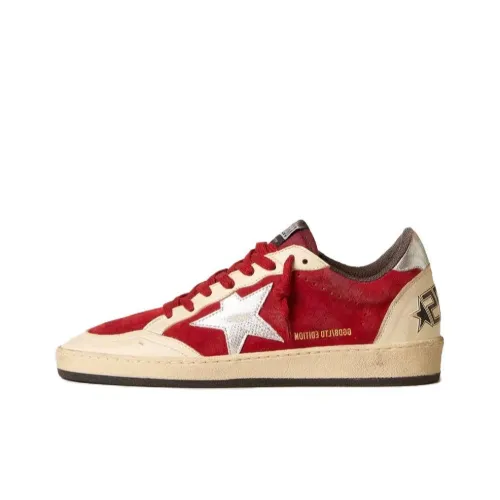 Golden Goose Women's Ball Star 'Burgundy Silver Metallic'