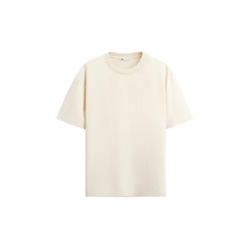 ZARA T-Shirts Men Beige