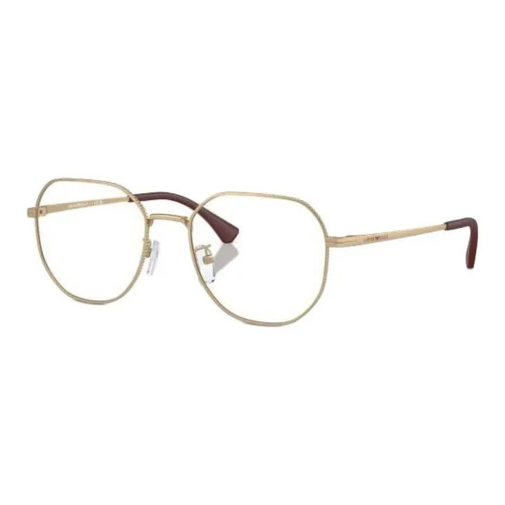 EMPORIO ARMANI Metal Square Eyeglass Frames Men's Gold-1