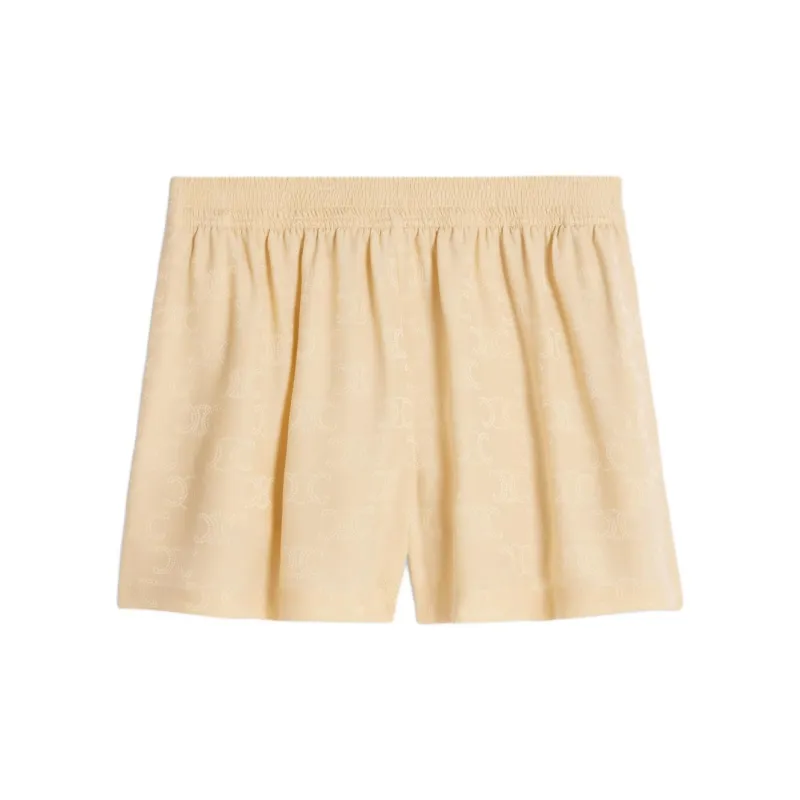 CELINE Flowing Shorts In Triomphe Silk Jacquard-1