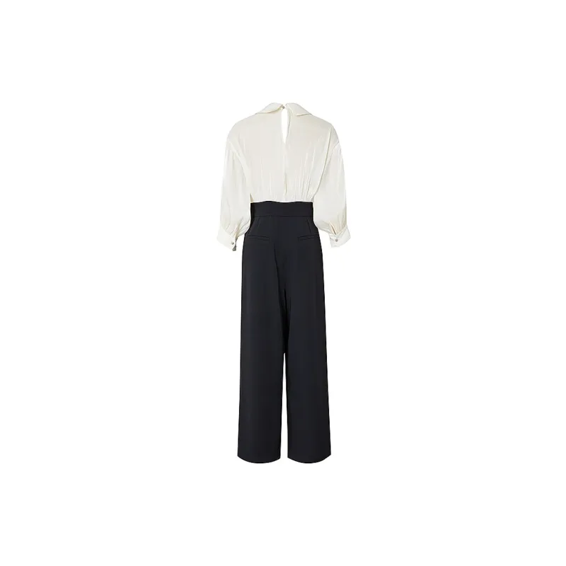BADINA Jumpsuit Women's White Set Black-1
