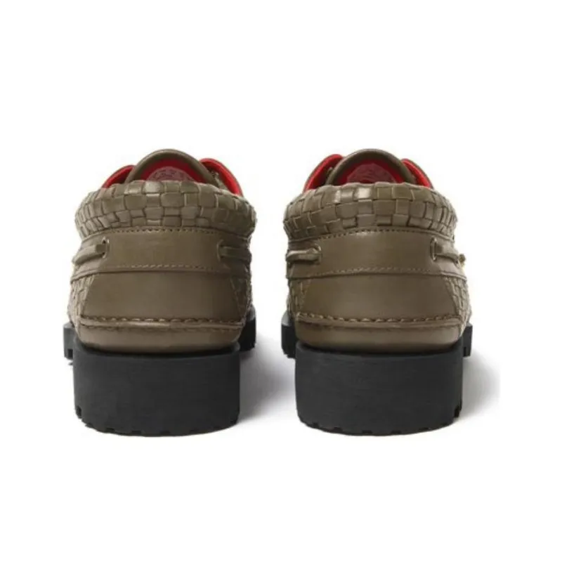 Timberland Woven Leather 3-Eye Lug Supreme Olive-2