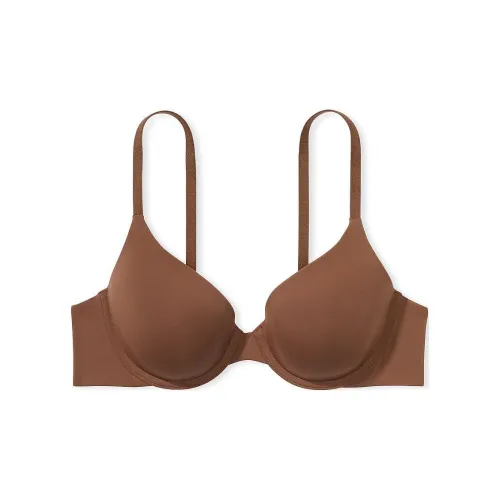 Victoria's Secret THE T-SHIRT Logo Strap Perfect Coverage Bra/Mousse Bra Women's Coffee