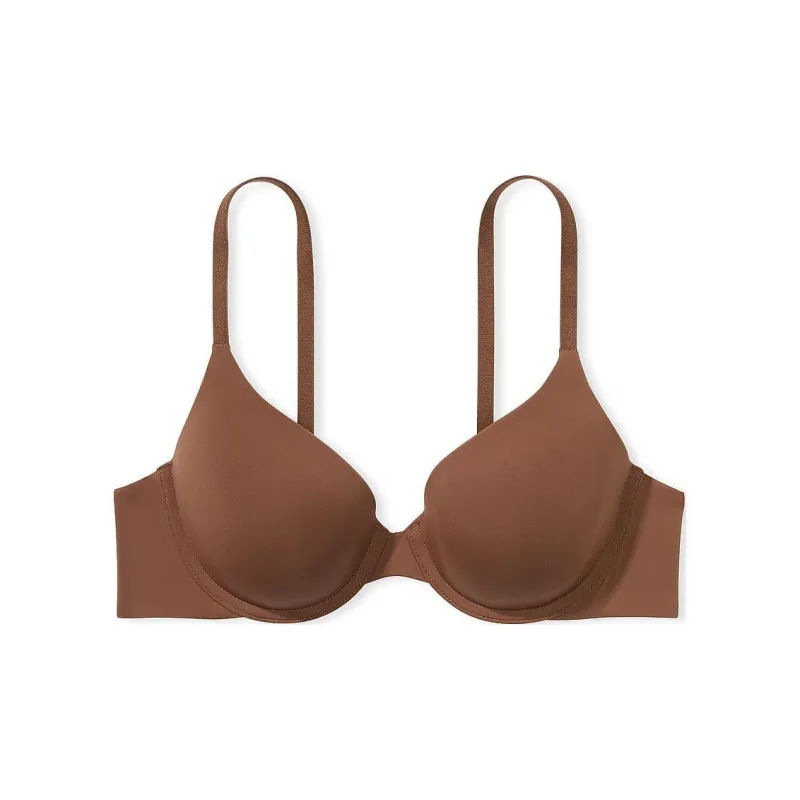 Victoria's Secret THE T-SHIRT Logo Strap Perfect Coverage Bra/Mousse Bra Women's Coffee-0