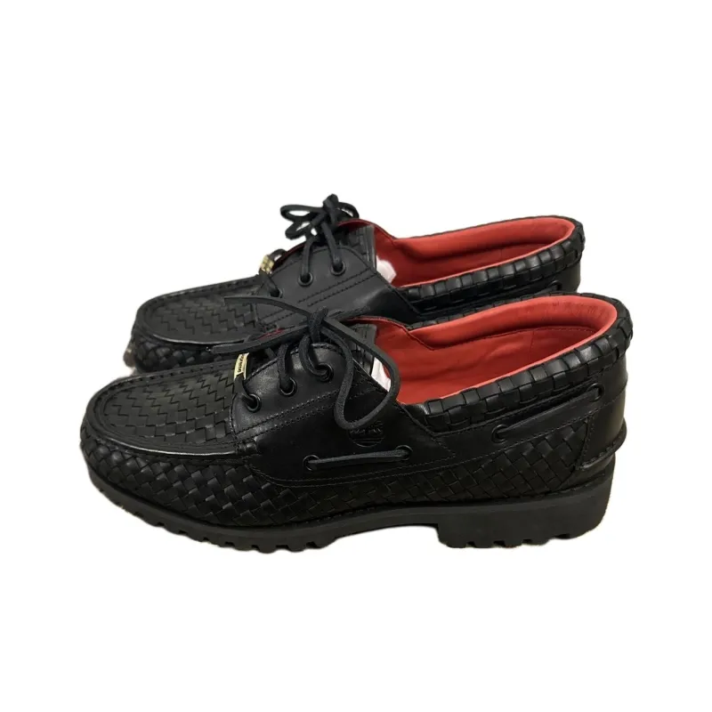 Timberland Woven Leather 3-Eye Lug Supreme Black-3