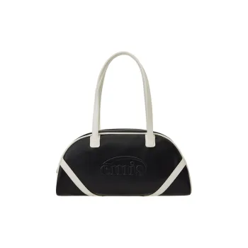 Emis Polyurethane One Shoulder Handbag Unisex Black