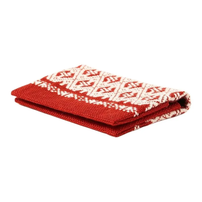 Beams Linen And Cotton Blend Card Clip Card Holder Unisex Red-2