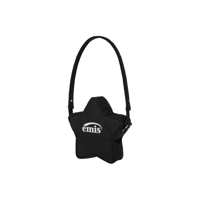 Emis Polyester Stars Bag, Shoulder Bag, Crossbody Bag Regular Unisex Black-1