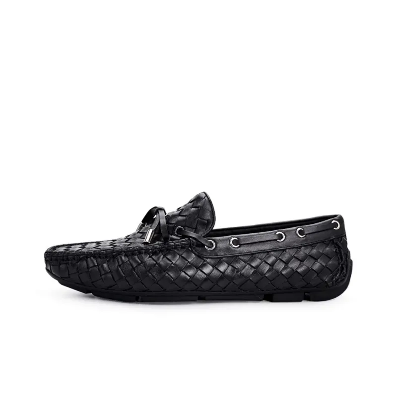 Voguhomme Men's Casual Shoes Men Low Top Black-0