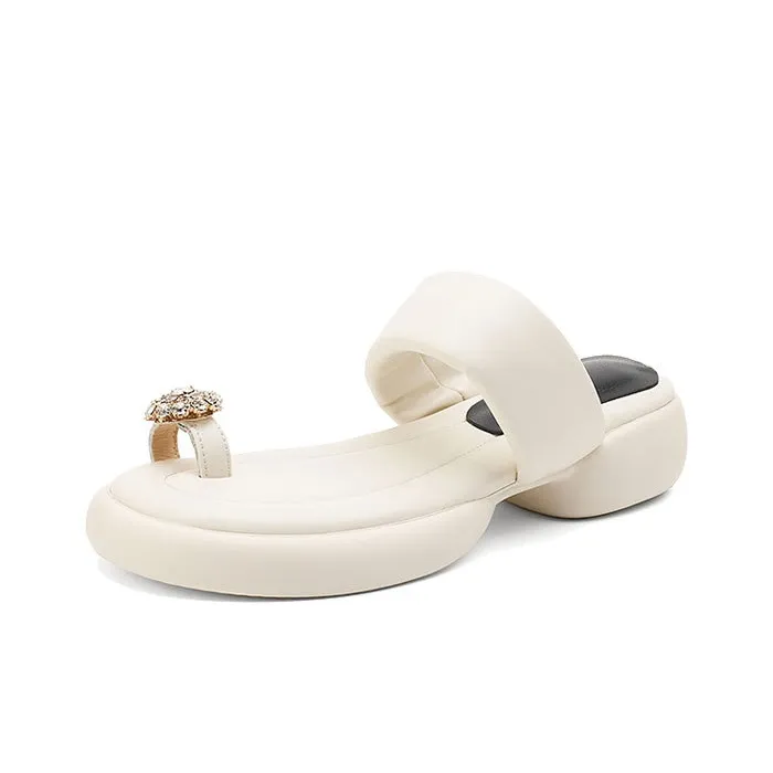 STARRO Slide Slippers Women's White/Apricot/Black-0