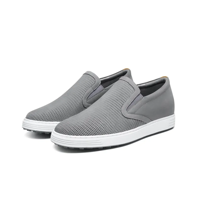 He Jinchang Loafers Men Gray-5