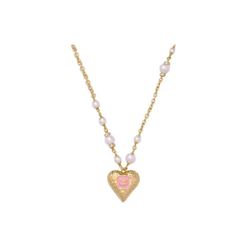 CHANEL Pearl Necklaces Women's Gold-0
