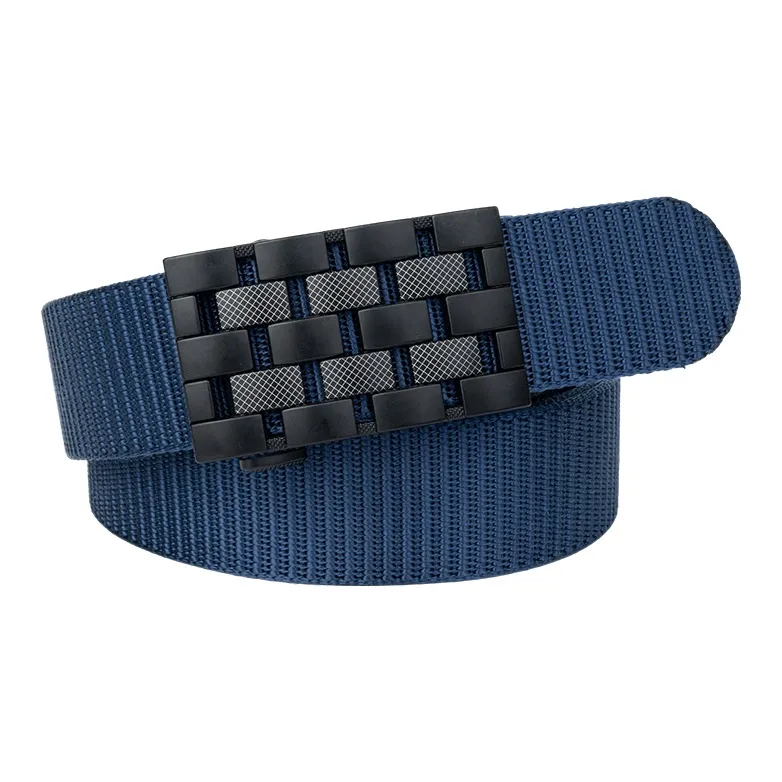 NINE NAIL 9 Section Stud Mesh With Adjustable Buckle Nylon Canvas Men's Belt Men's Width  3.5cm-12