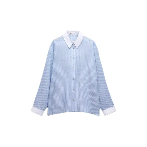 ZARA Shirts Women's Blue/White