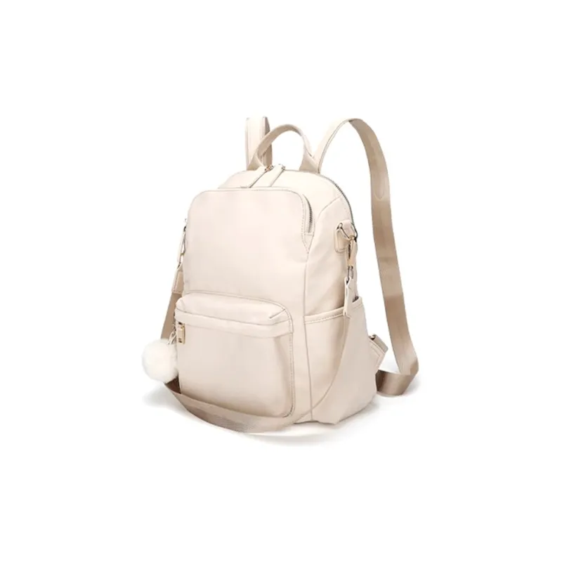CLEVER& KETCH Oxford Backpack Regular Women's Ecru/Black/Gray/Gray Pink-1