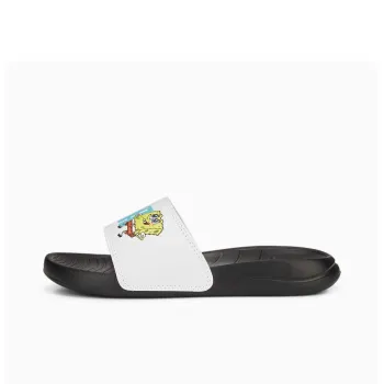 SPONGEBOB SQUAREPANTS x PUMA Popcat 20 Rubber Sole Slide Slippers Unisex White Black