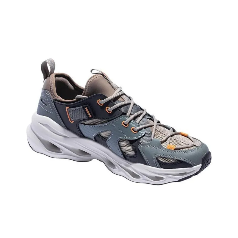 TOREAD Slip Resistant And Breathable Low Top Hiking Shoes Men's Brown Gray Black-2