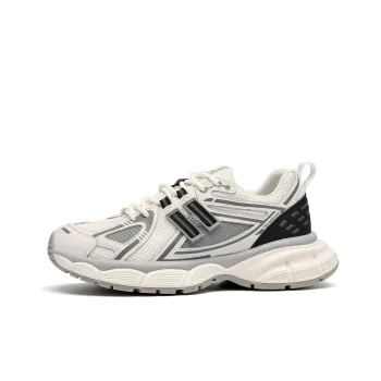 TRUMPPIPE Low Top Chunky Sneakers Men's White Gray