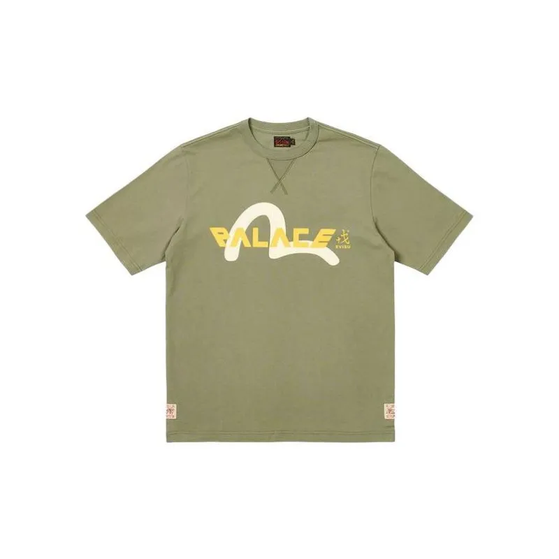 PALACE X Evisu Logo T-Shirt - POIZON