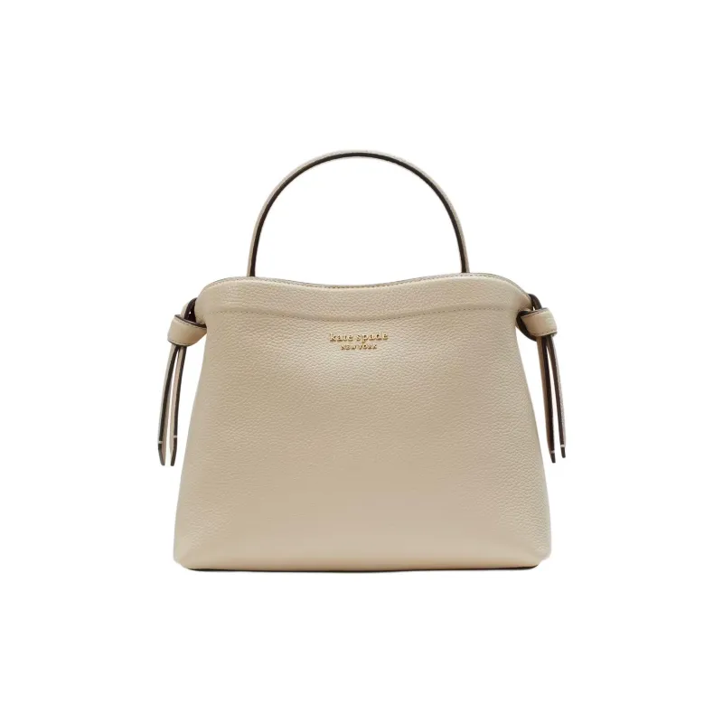 Kate Spade Knott Litchi Grain Leather Shoulder Bag Crossbody Bag Handbag Medium Size Women's Taupe-0