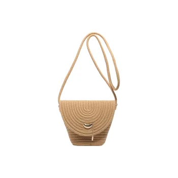 CHISIY Straw Woven Woven Bag Shoulder Bag Crossbody Bag Large Size Unisex Khaki