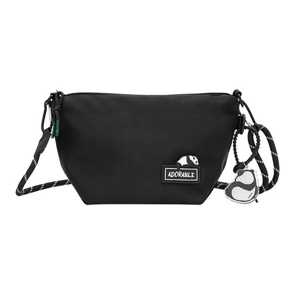 SEM/R Fabric Gym Bag Travel Bag Crossbody Bag Medium Size Unisex Black/Greenish/Ecru-12