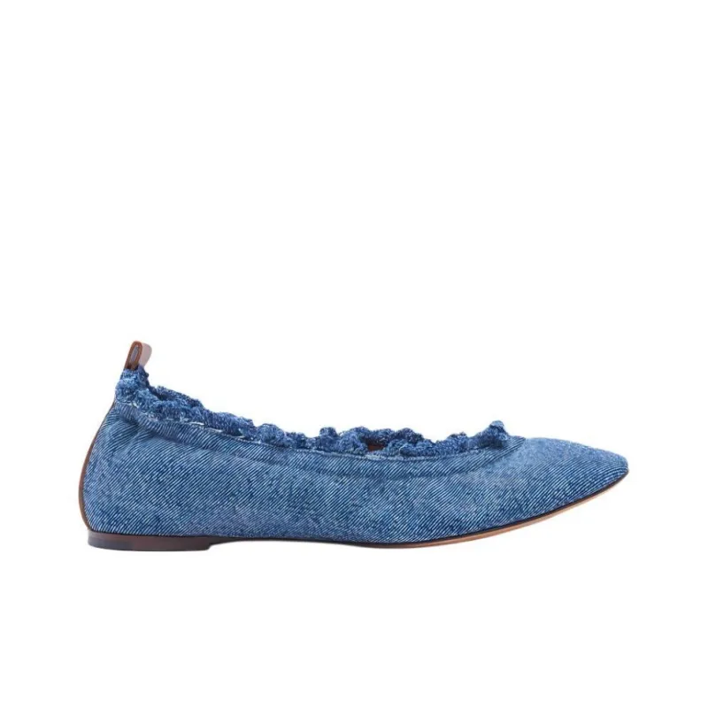 Lanvin Denim Ballerina Shoes-1