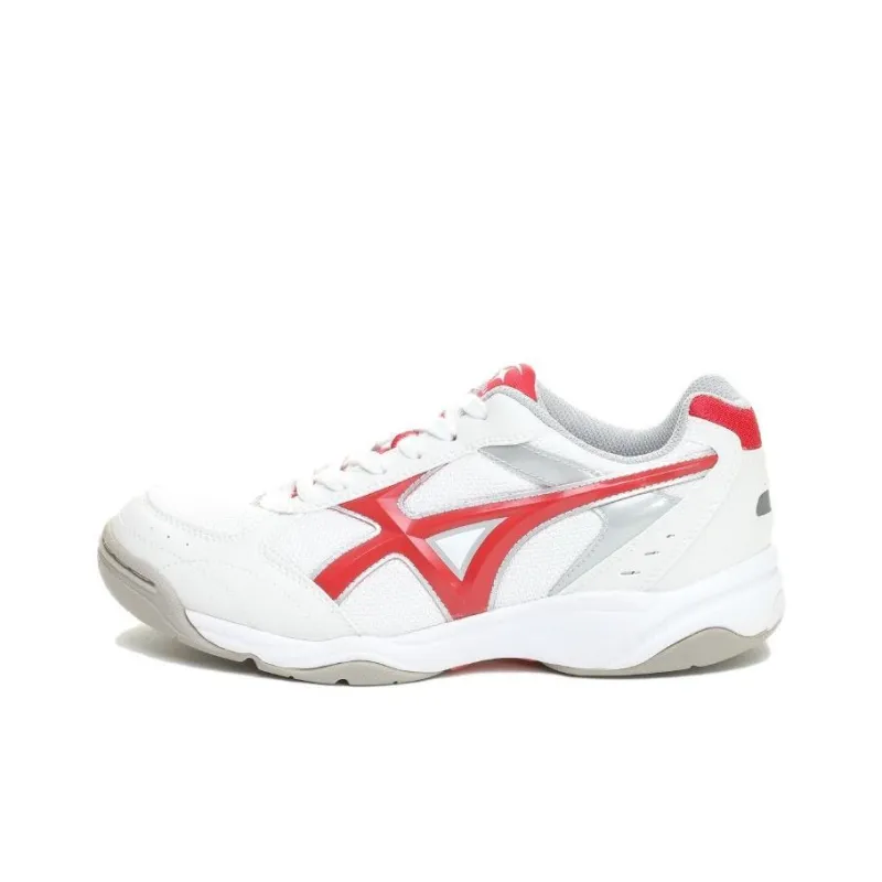 MoonStar MS 3300G Anti-Slip Wear-Resistant Low-Top Casual Shoes Unisex White Red-0