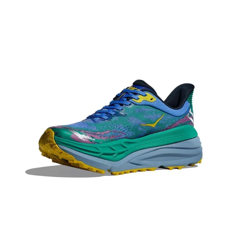 HOKA ONE ONE Stinson 7 Cushioning, Wear Resistant Low Top Running Shoes Women's Blue Green-1