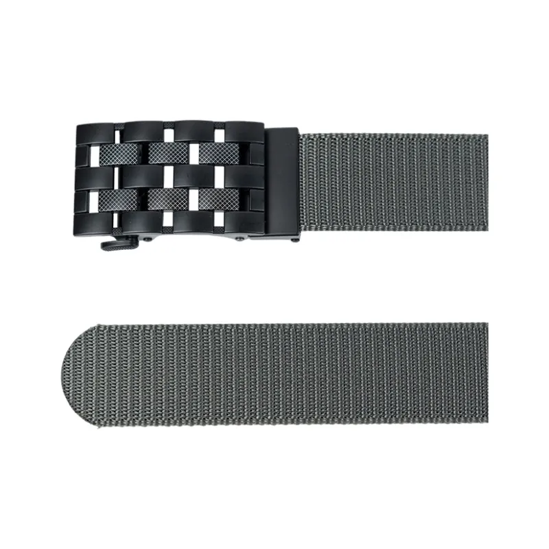 NINE NAIL 9 Section Stud Mesh With Adjustable Buckle Nylon Canvas Men's Belt Men's Width  3.5cm-9