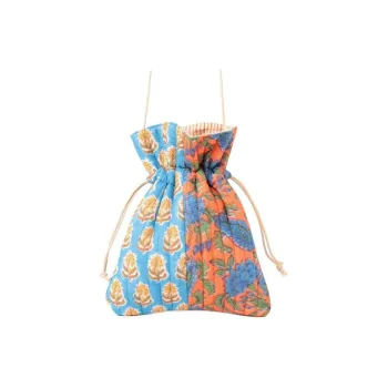 Beams Lilas Campbell Collaboration Cotton Crossbody Bag Shoulder Bag Women's Pink/Multicolor/Orange/Blue
