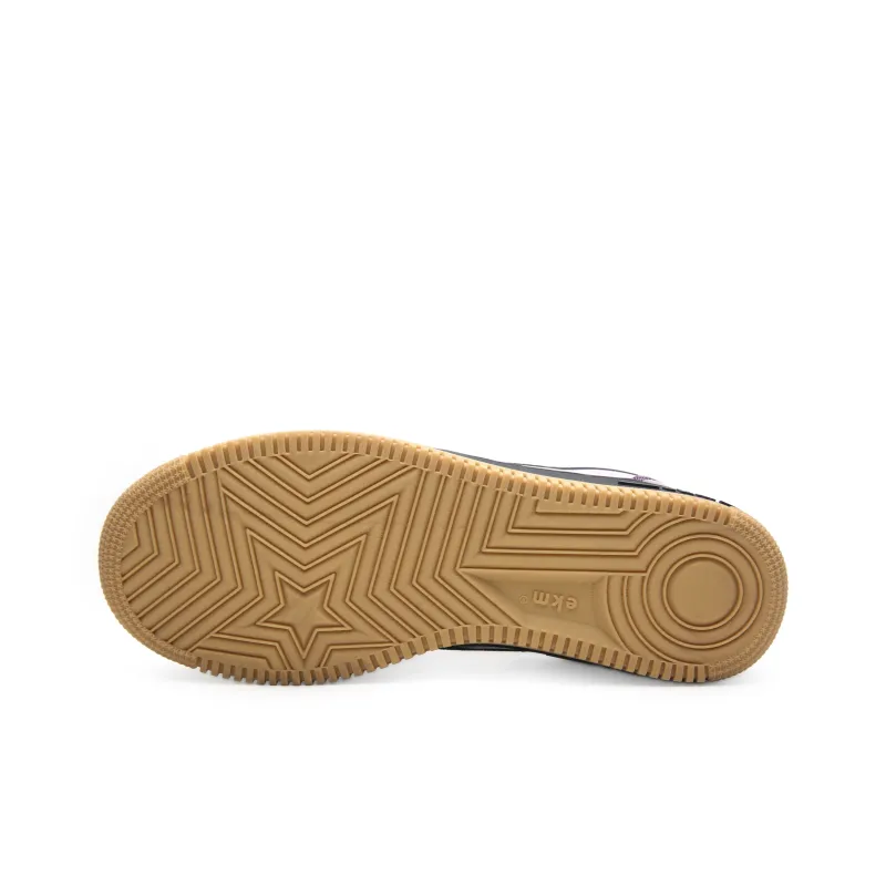 EKM Slip Resistant, Abrasion Resistant, Breathable, Support, Height Increasing Low Top Skateboard Shoes Unisex Gold-4