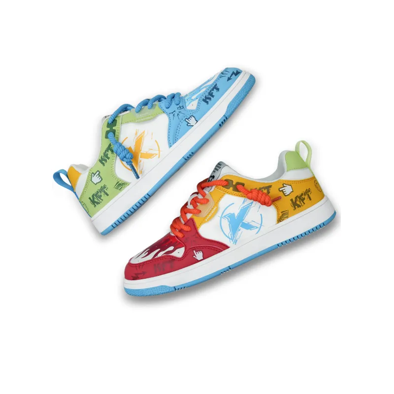 KFT Anti Slip Wear Resistant Low Top Skateboard Shoes Unisex-3