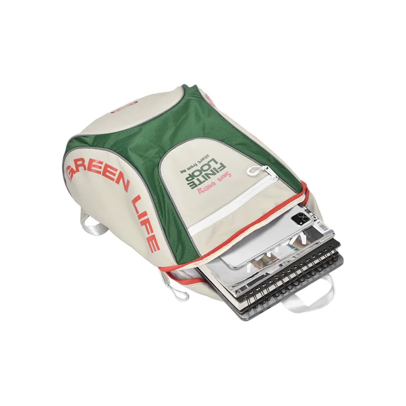 FINITE LOOP COEXISTENCE Collaboration Recycled Material Backpack Unisex White-3