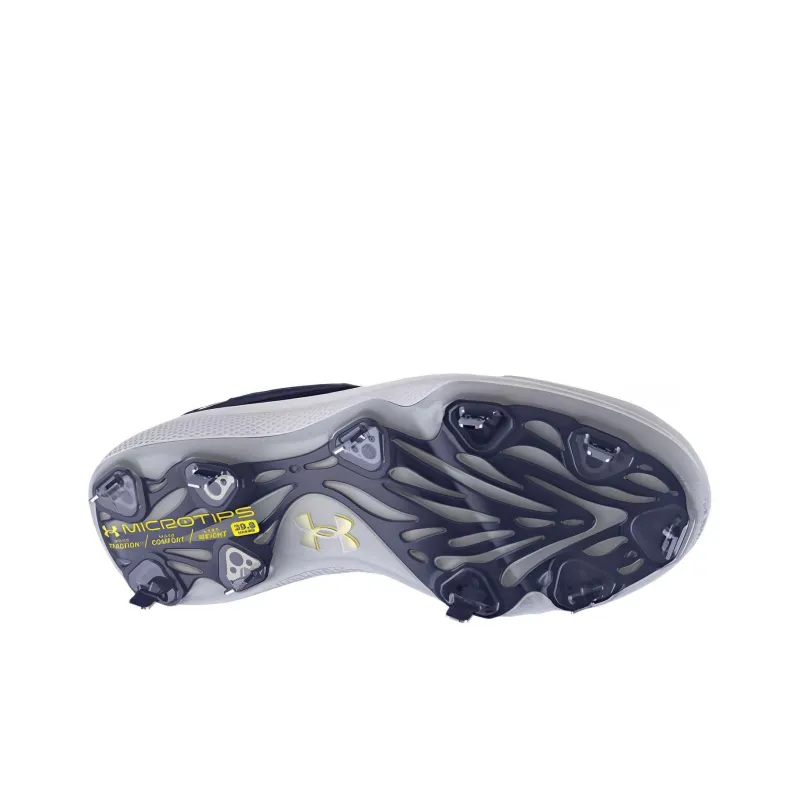 Under Armour Yard Low Mt Baseball Cleats 'White Black'-3